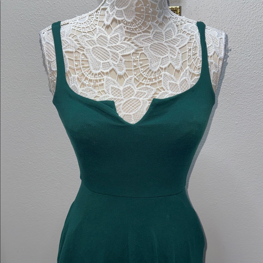 Reformation Deep Green Sleeveless Midi Dress - Picture 2 of 6